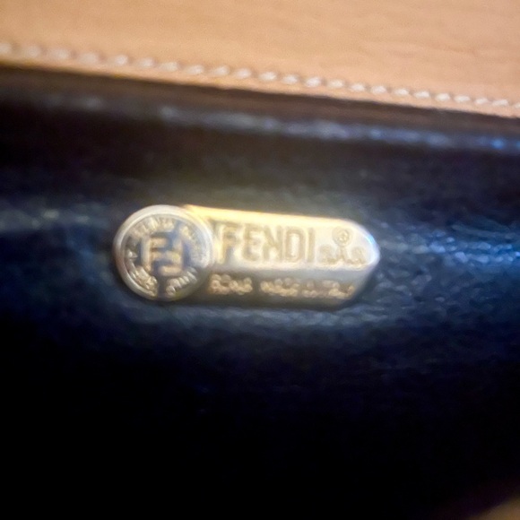 Fendi Black and Tan Logo Patterned Accessory - Picture 3 of 3